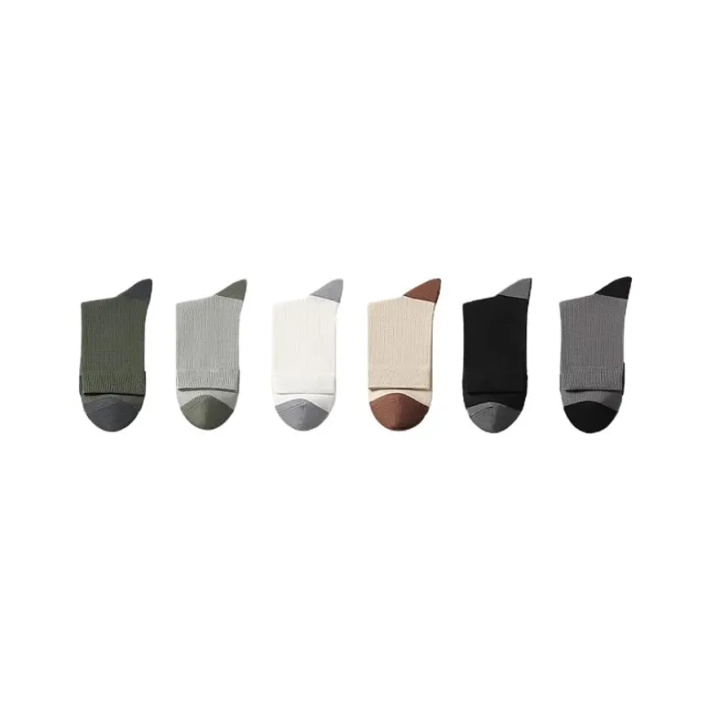 H YXIANG Mid Calf Socks Unisex 6 Pack-0