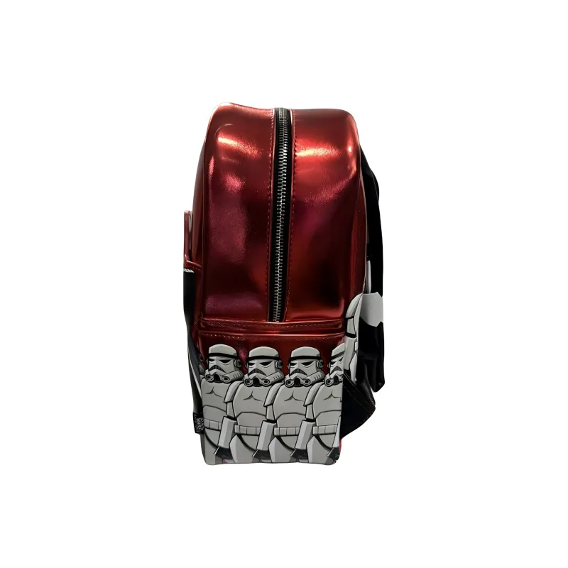Disney Polyurethane Backpack Mini Men Metal Red-4