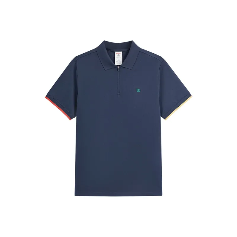 Wilson 25 Spring Summer ON THE DAILY CLUB SPORTS Polo Shirt Men's-2