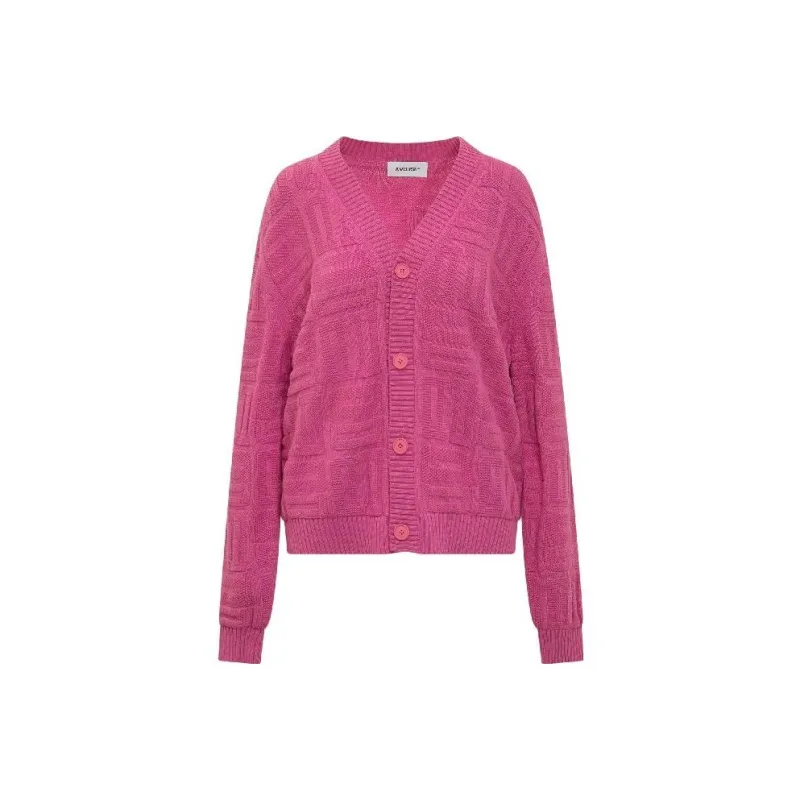 AMBUSH Monogram Knitted Buttoned V Neck Cardigan-0
