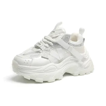 O.L Slip Resistant, Abrasion Resistant, Breathable Low Top Chunky Sneakers Women's