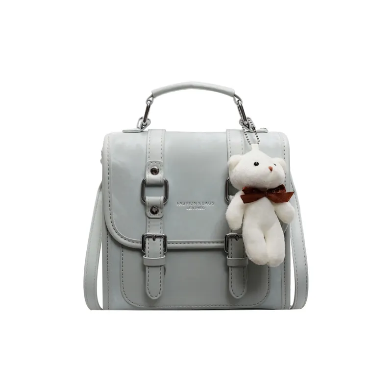 PINK·LAND PU Backpack Women's Pink/Brown/Silver/Blue/Black-22