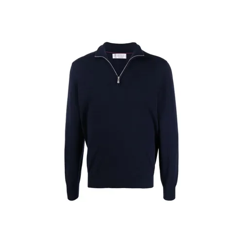 Brunello Cucinelli Funnel Neck Knitted Polo Shirt