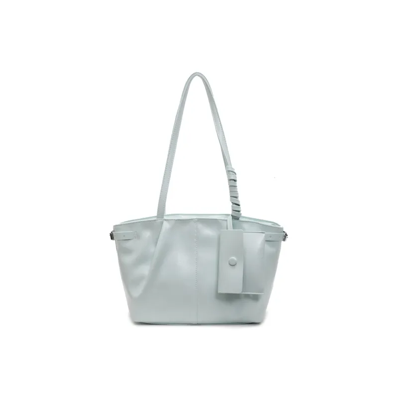 RIVMIND PU Tote Bag, Shoulder Bag Regular Women's White/Silver/Black/Pink/Blue-24