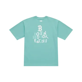 MLB Boston Red Sox Basic Collection SS25 T Shirt Unisex Heather Gray Mint Green