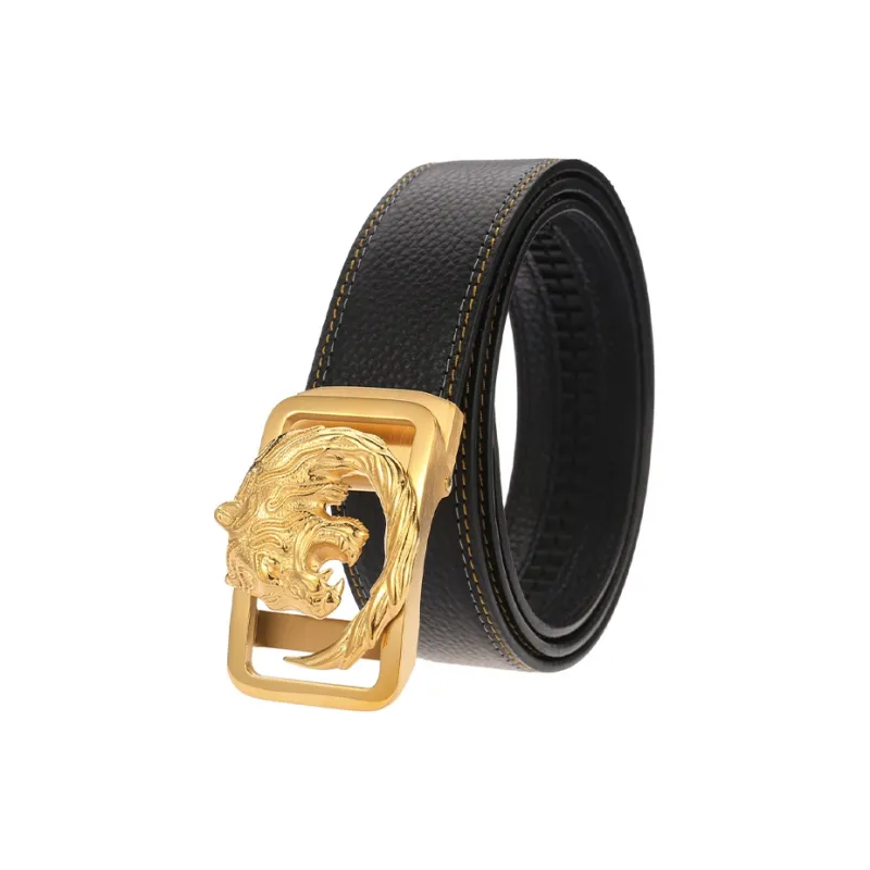 YUZHAOLIN Cow Leather Belts Men's Width 3.8cm-3