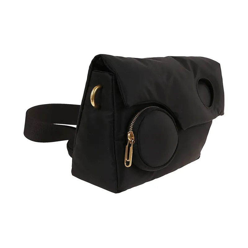 OFF WHITE Burrow 28 Drill Shoulder Bag Black-3