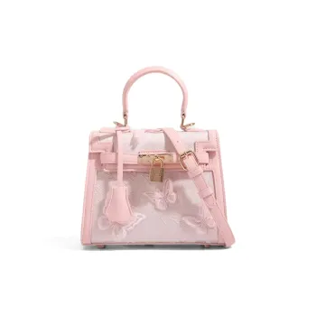 CLEVER& KETCH PU Kelly Bag, Shoulder Bag, Handbag Women's Pink/Black
