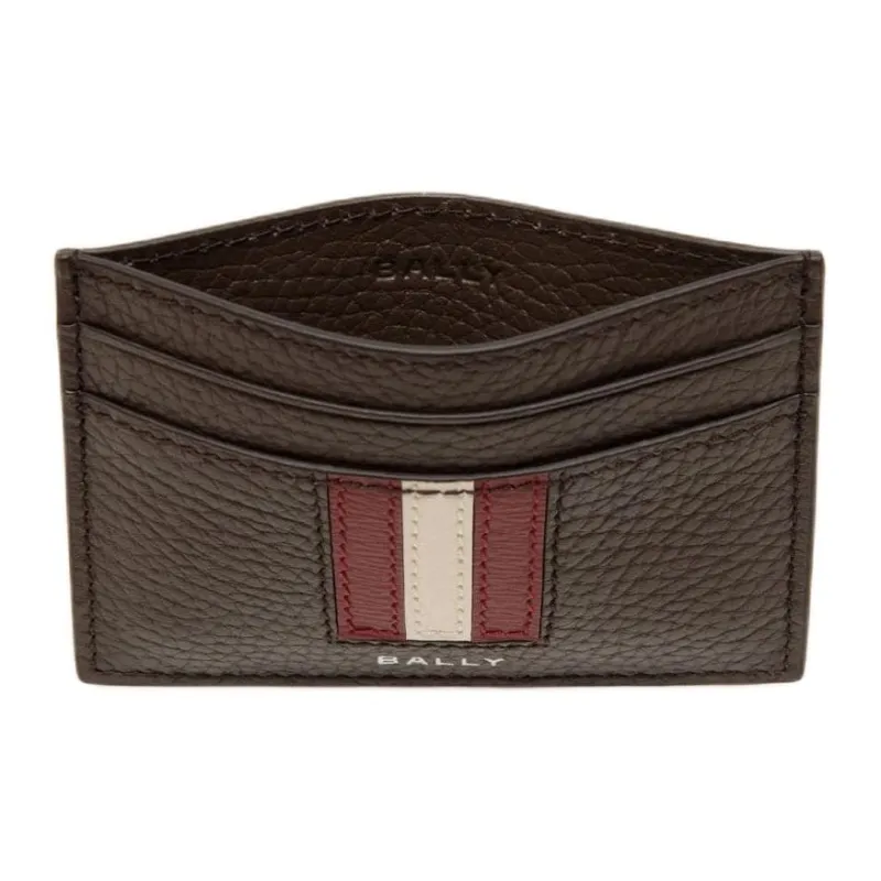 BALLY Grain Cow Leather Card Holder Regular Men's Brown-2
