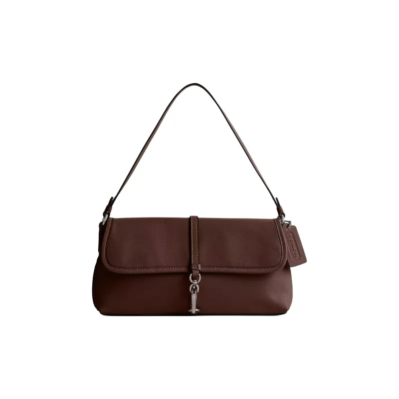 COACH Hamptons Tanned Leather Handbag, Shoulder Bag Medium Size Women's-0