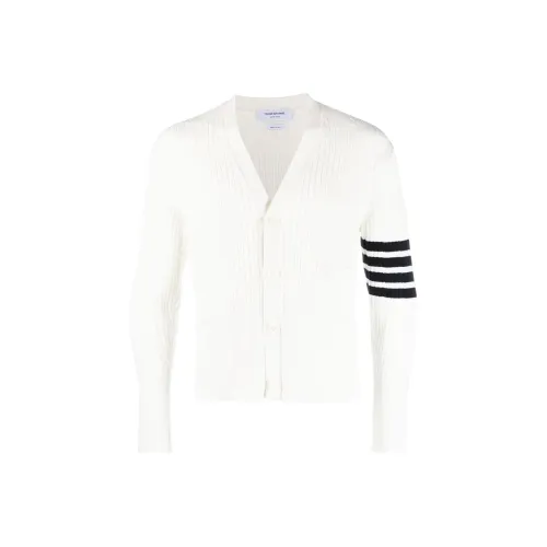 THOM BROWNE 4 Bar Stripe Cable knit Cardigan