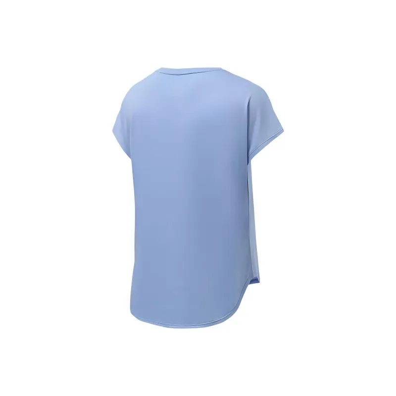 LiNing Training Series T Shirt Women's Snow Purple Blue-1