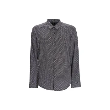 HUGO BOSS Slim Fit Monogram Print Shirt