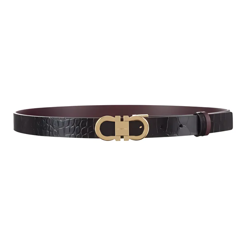 Ferragamo Gancini buckle Leather Belt-0
