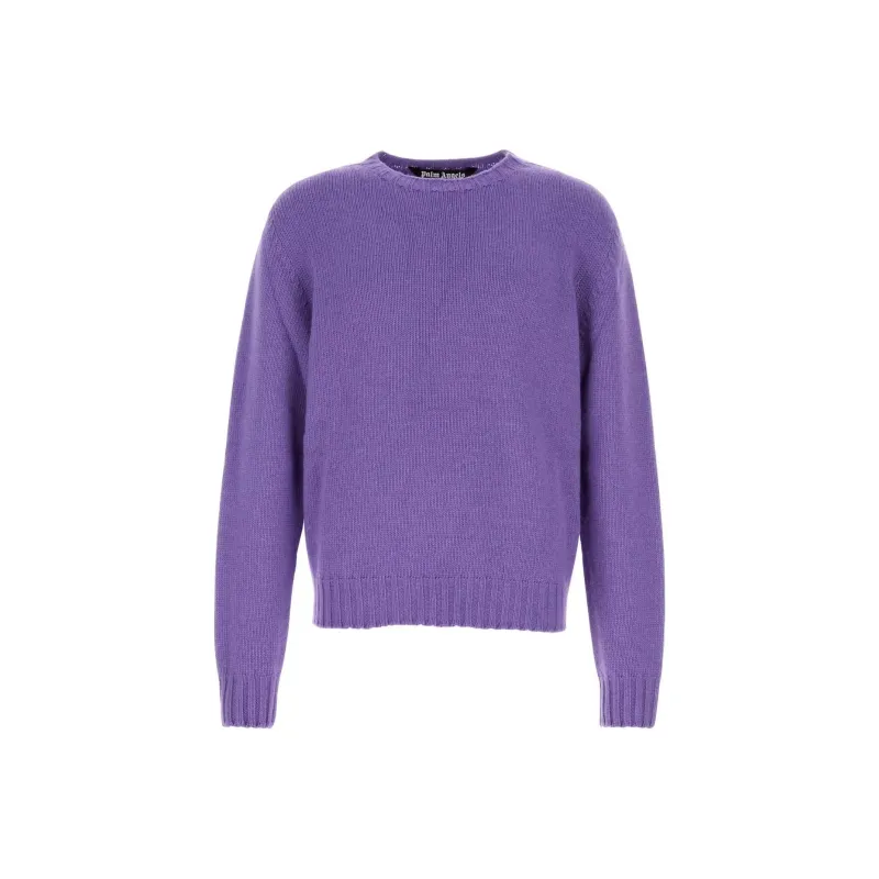 PALM ANGELS Logo Intarsia Knitted Jumper-0