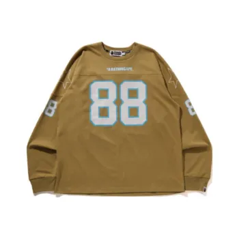 A BATHING APE Football Relaxed Fit Long Sleeve Tee