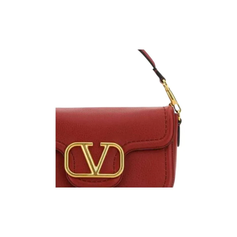 Valentino GARAVANIALLTIME Grain Cow Leather One Shoulder Handbag Women's Red-2