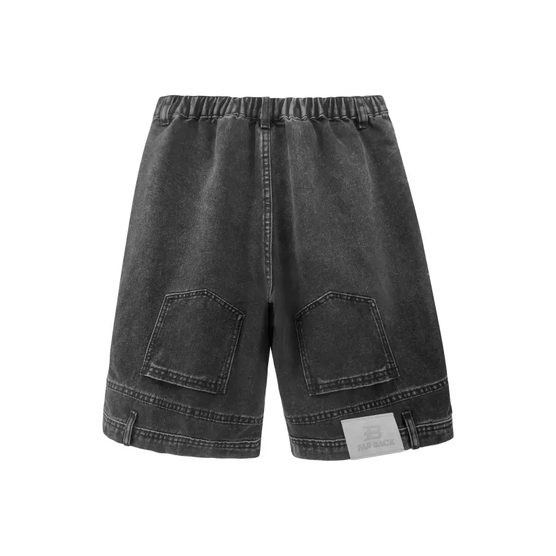 FAR BACK Denim Shorts Unisex-6