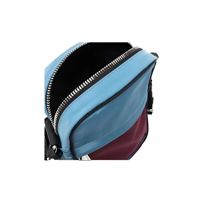 MOSCHINO Polyester Messenger Bag, Small Square Bag, Shoulder Bag, Crossbody Bag Regular Unisex Red Blue & Multicolor-3