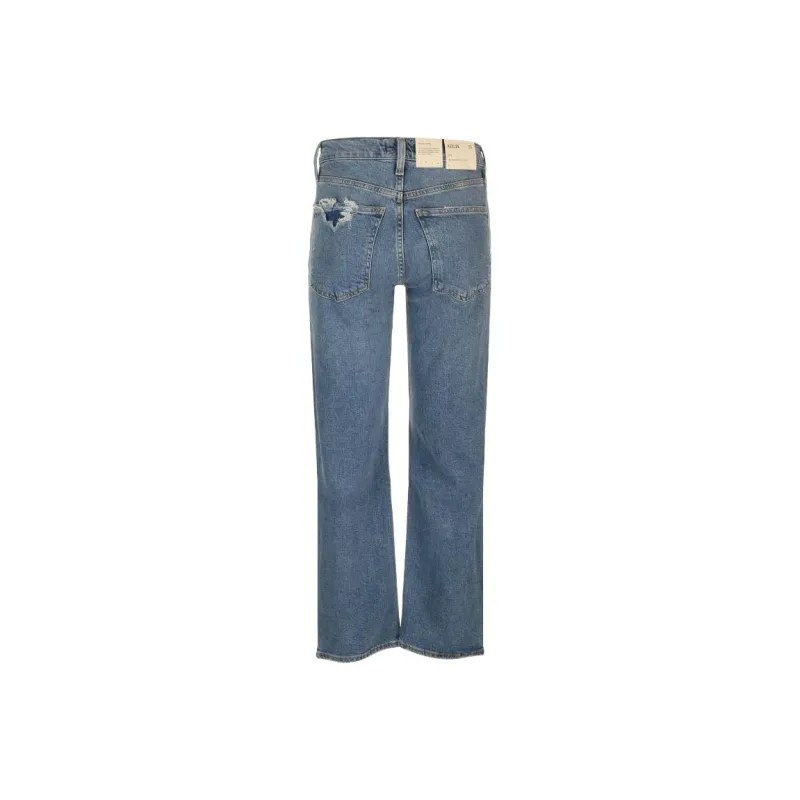 AGOLDE Kye Cropped Straight leg Stretch Jeans-1
