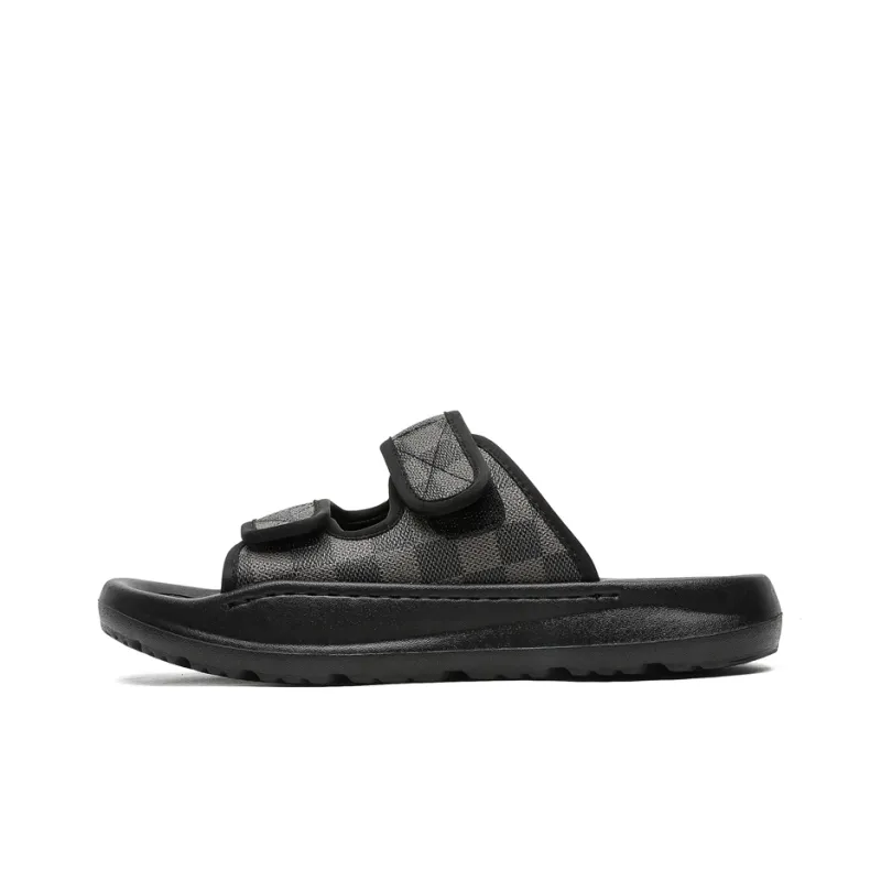 ΛOLUNKΛ Slip Resistant Slide Slippers Men's Black-0