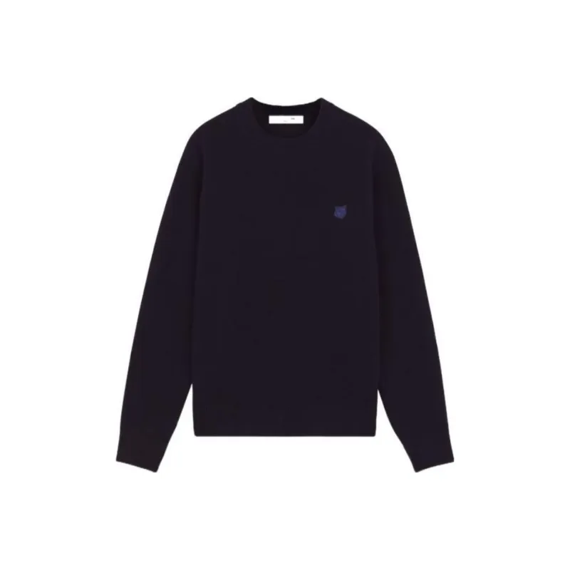 Maison Kitsune Bold Fox Head Patch Knit Jumper-0