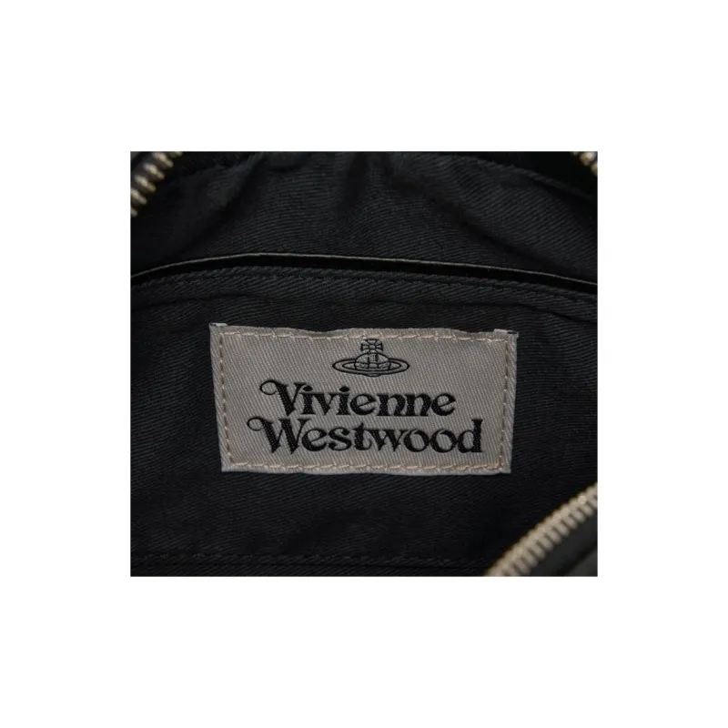 Vivienne Westwood ANNA Polyurethane Shoulder Bag Women's Black-6