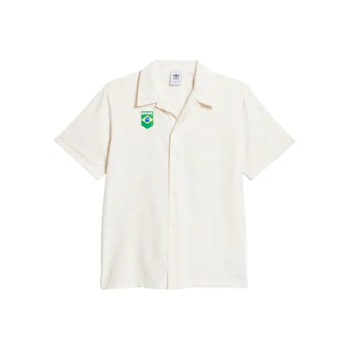 Adidas Originals BRASIL TECH BUTTON DOWN SHIRT Shirt Men's Magical White