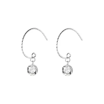Silver S925 Silver Earrings Women's Silver