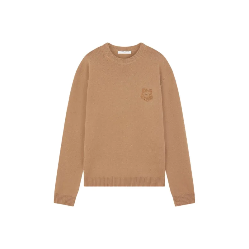 Maison Kitsune Bold Fox Head Embroidered Jumper-0