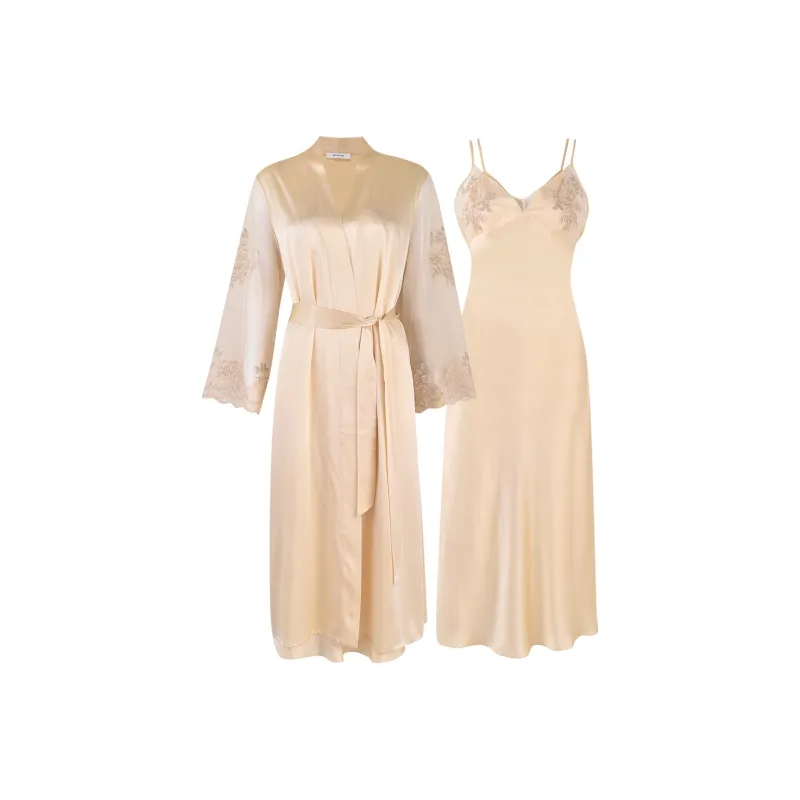 MY BODY Pajama Set Women's Champagne-0
