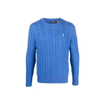 Polo Ralph Lauren Logo Embroidered Cable Knit Jumper
