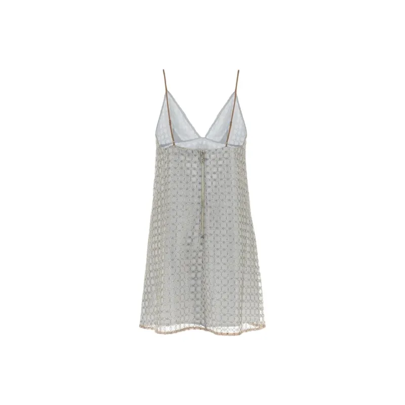 Rotate SS25 Slip Dress Women's Beige-1