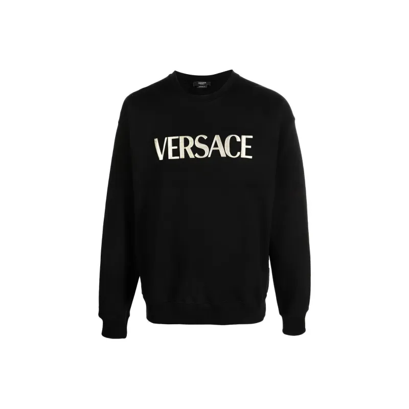 VERSACE Logo Embroidered Crewneck Sweatshirt-0