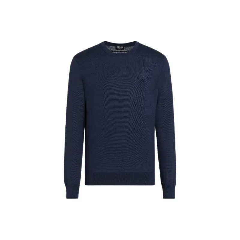 Ermenegildo Zegna Cashmere Sweaters Men Navy Blue-0