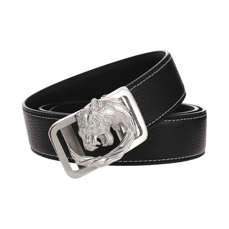 YUZHAOLIN Cow Leather Belts Men's Width 3.8cm-2