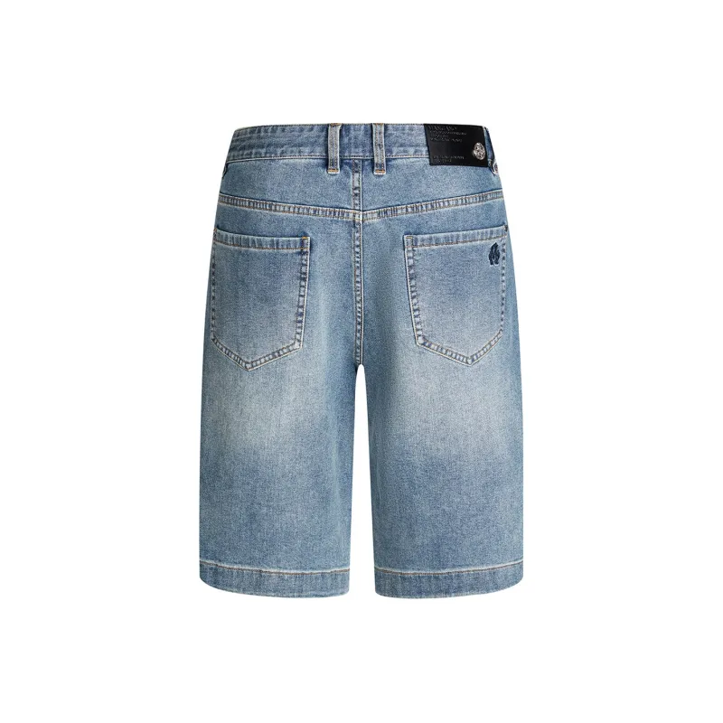MANGANO Casual Shorts Men's Denim Blue Includes Brand Shopping Bag-1