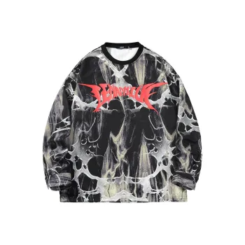 GENANX Sweatshirts Unisex Black Green Print