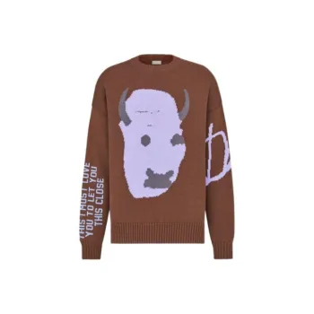 DIOR Dior Quarterly New Products FW22 Sweater Men's Mocha Brown