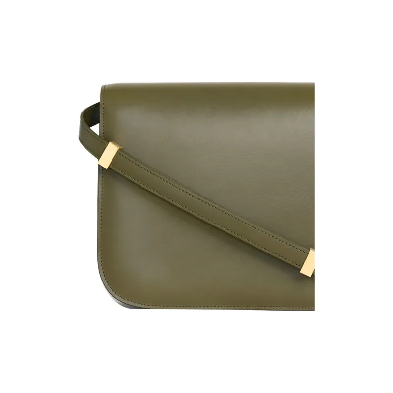 CELINE Classic Bo Polished Cow Leather Handbag, Square Bag, Shoulder Bag, Crossbody Bag Medium Size Women's-3