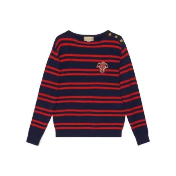 GUCCI x Ha Ha Ha Gucci X Harry Styles Co-branded FW22 Sweater Unisex Dark Blue