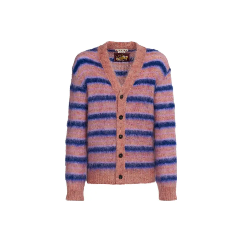 MARNI Mohair Striped Cardigan-0
