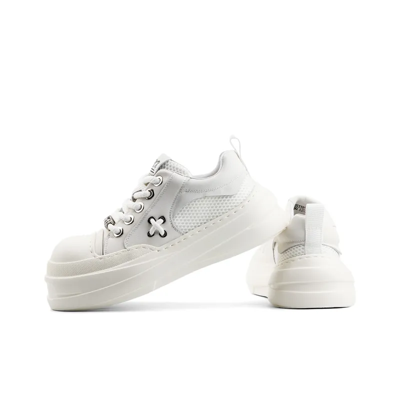 Daying Breathable Height Increase Low Top Skateboard Shoes Men's-3