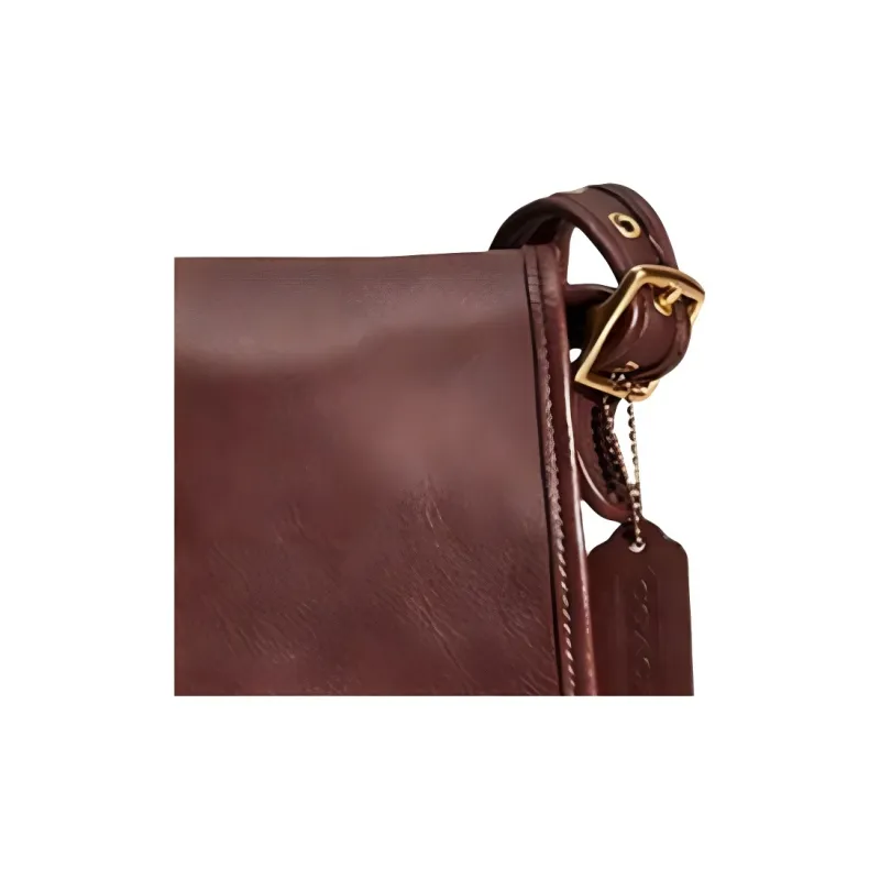 COACH Legacy Leather Flap Bag, Shoulder Bag, Crossbody Bag Medium Size Women's Redwood Brown-2