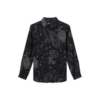 ANDREW MACKENZIE Shirt Men's Black White