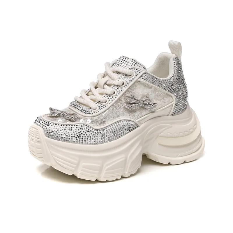 NRDROFFICIAL Slip Resistant, Abrasion Resistant, Lightweight Low Top Chunky Sneakers Women's-6