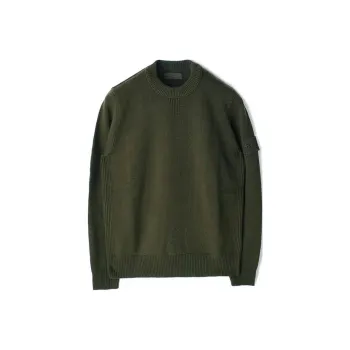 STONE ISLAND Logo Patch Crewneck Knit Jumper