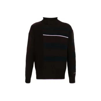 Lanvin Striped Mock Neck Knitted Jumper