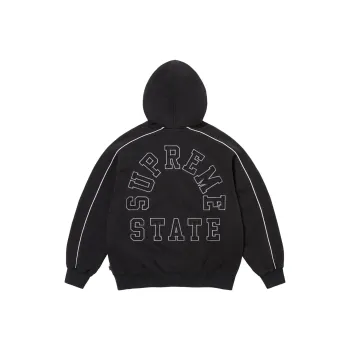 Supreme State Zip Up Hooded Sweatshirt