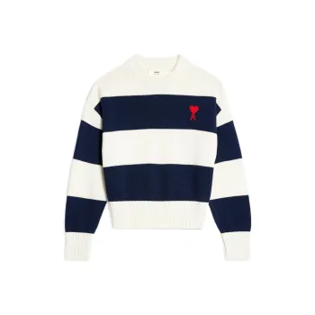 AMIPARIS Ami De Coeur Sweater With Rugby Stripes